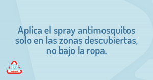 Dónde aplicar el spray antimosquitos