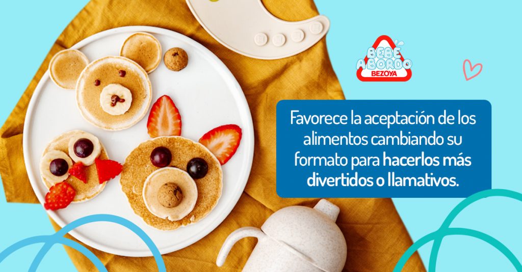 Favorece la aceptación de los alimentos cambiando su formato para hacerlos más divertidos o llamativos. 